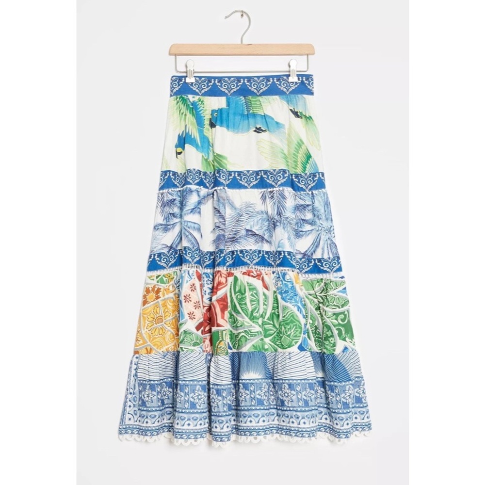 FARM Rio Multicolor Tropical Maxi Skirt